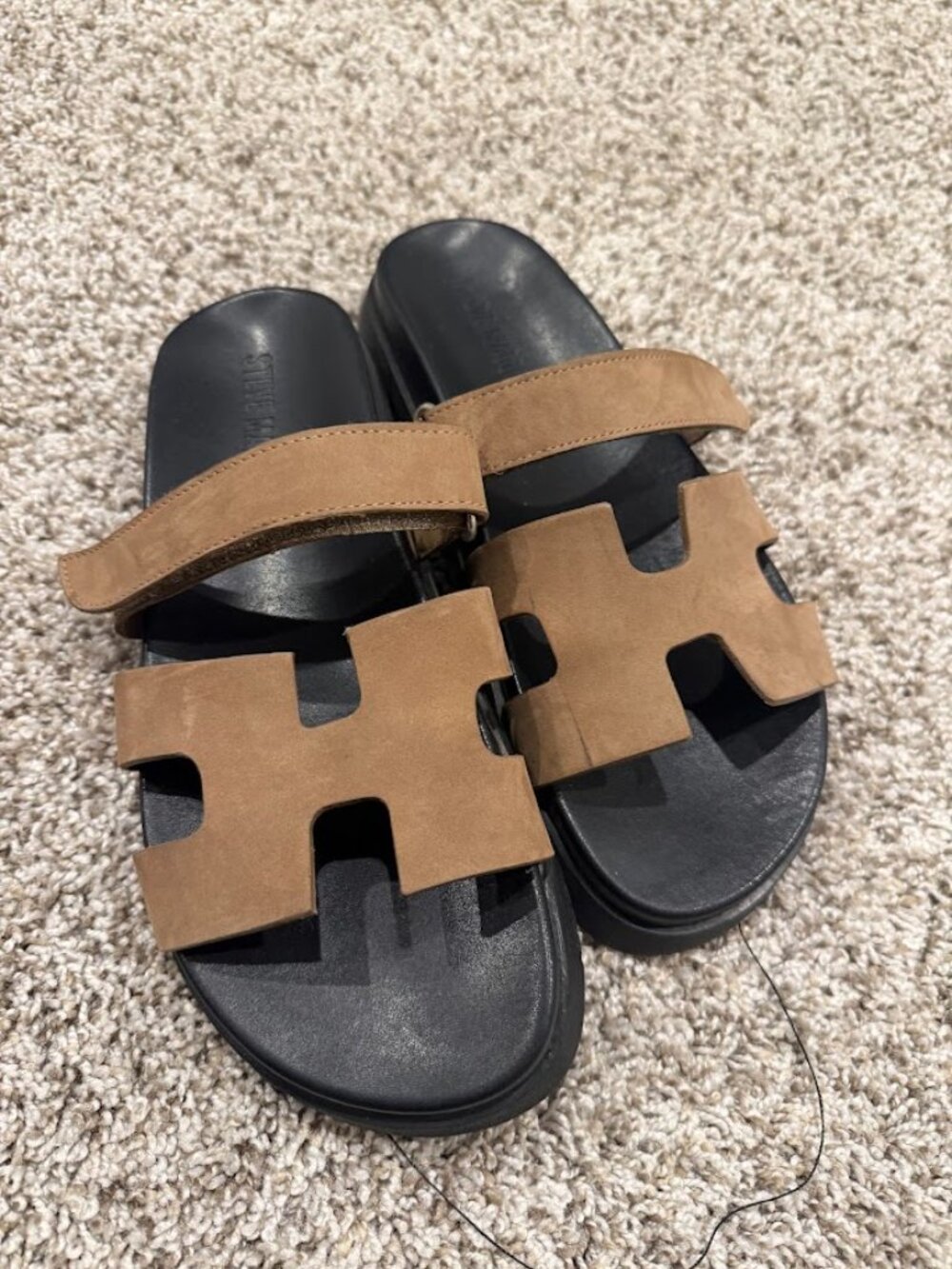 Steve Madden MAYVEN Tan Leather Sandal Size 8